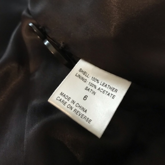 Tahari leather blazer jacket - Picture 5 of 9